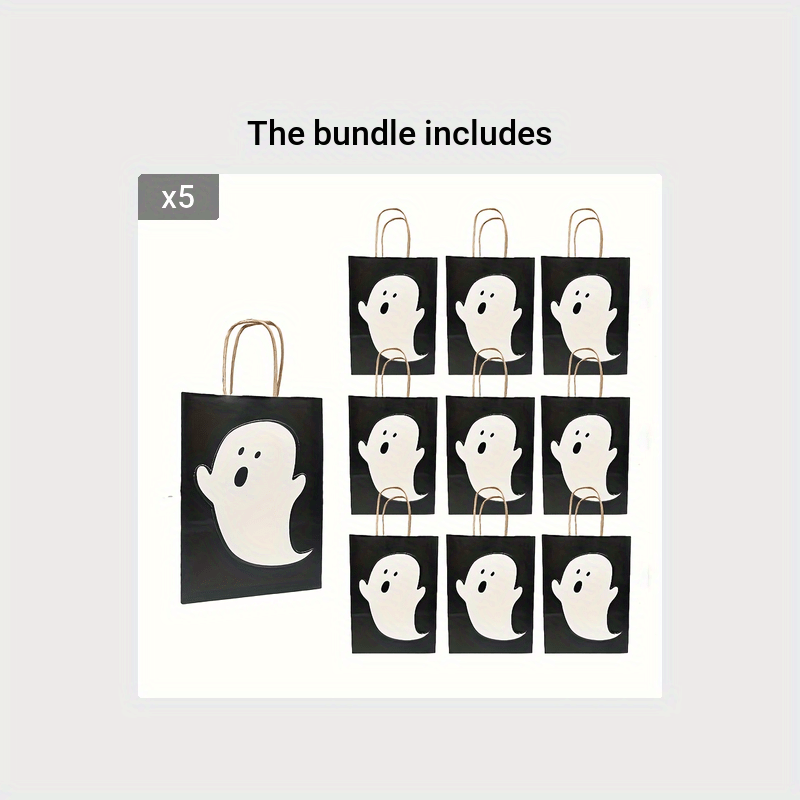10pcs Spooky Ghost Gift Bag for Halloween Birthdays Weddings