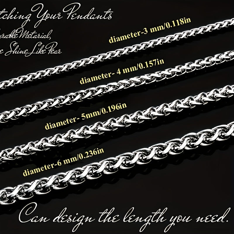 Titanium Steel Flower Basket Necklace for Men and Women