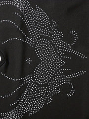 Y2K Rhinestone Heart Cami Top Notched Neck Women's Clothing