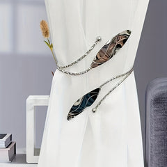 Leaf Metal Pattern Curtain Tieback for Home Bathroom