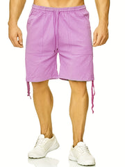 Men's Casual Solid Waist Drawstring Shorts Summer Basketball