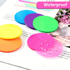 40pcs Colorful Round Transparent Adhesive Labels Sticky Notes