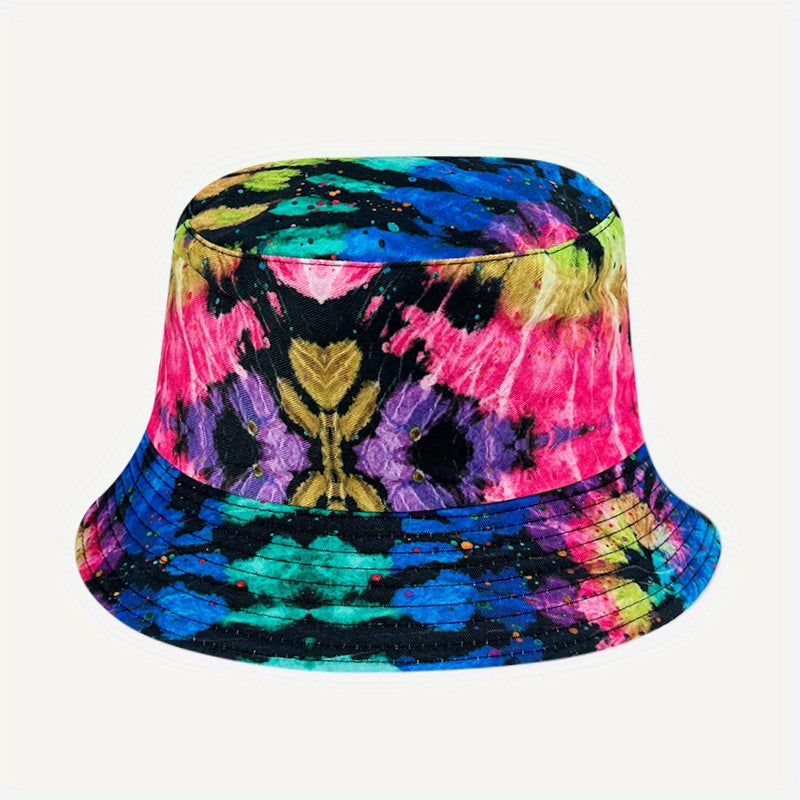 Tie Dye Bucket Hat Reversible Sunscreen Basin Hat