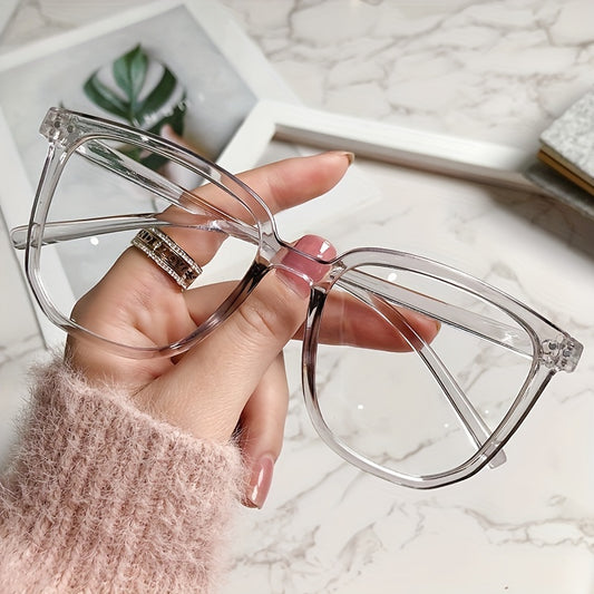 Clear Lens Glasses Square Frame Reading Anti Light Eyewear