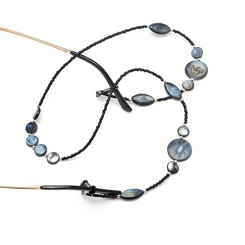 Marble Beaded Glasses Chain Anti Slip Lanyard Strap Hawaii Face Covering
