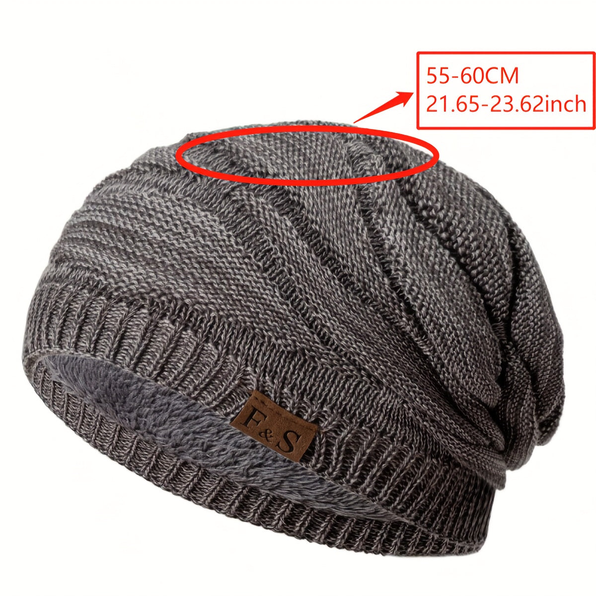 Men's Windproof Fleece Woolen Pullover Hat for Daily Use