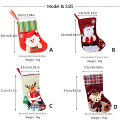 Christmas Stockings Gift Bag Pendant Candy Bag Small Socks