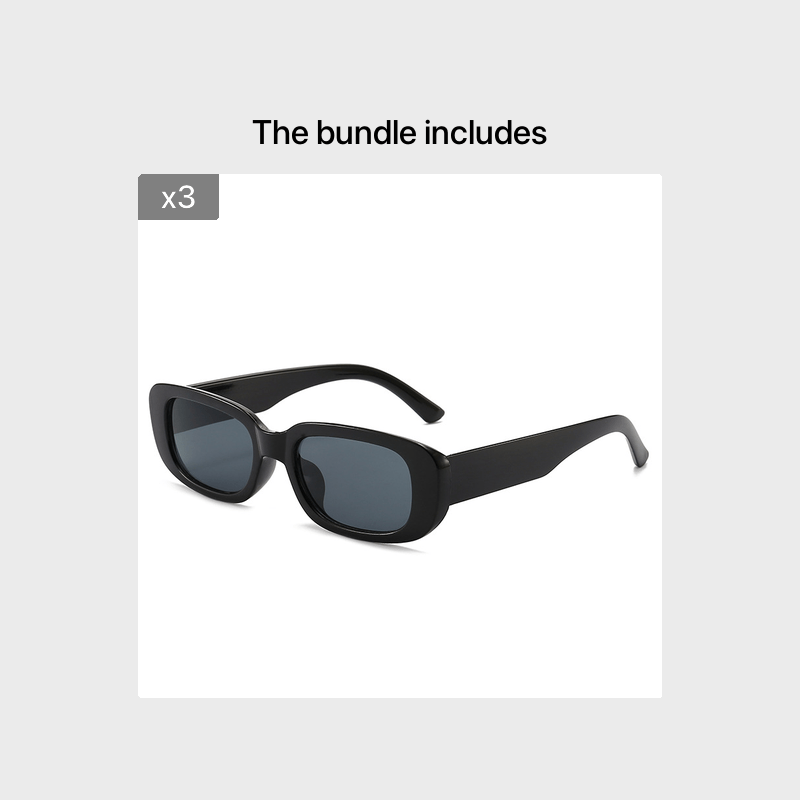 Rectangle Sunglasses Women Vintage 90s Sun Glasses UV400 Protection