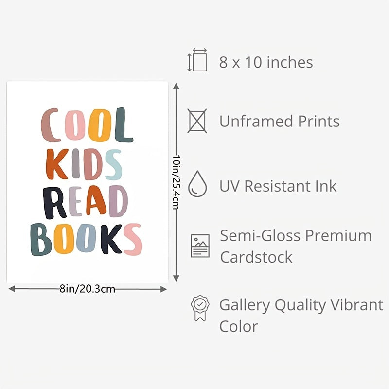 Classroom Students Read Books Wall Decor - Perfect Gift for Book