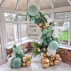 136pcs Green Balloon Garland Arch Kit for Bridal Shower Wedding Birthday Party