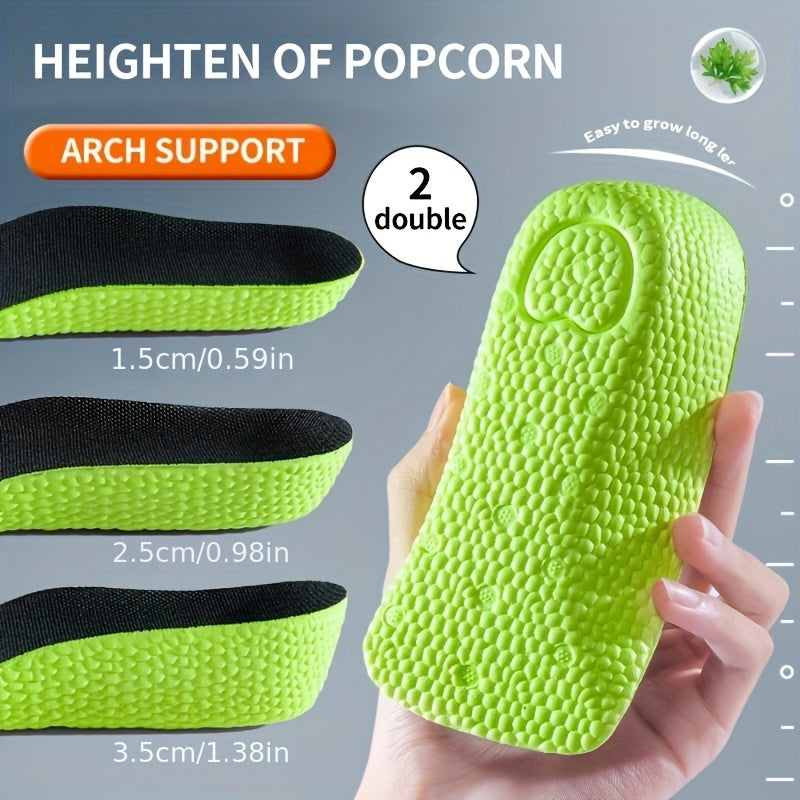 Height Increase Insoles Men Women Orthopedic Insoles Heel Lift Shoe Pads