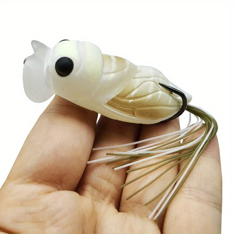 Bionic Cicada Silicone Soft Bait Double Hook Fishing Tackle