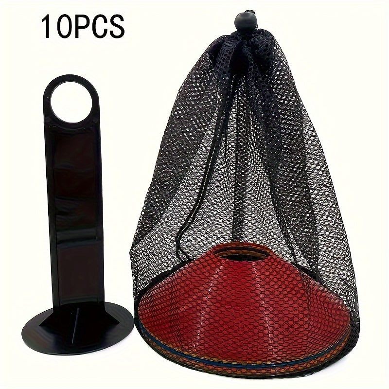 Football Mark Boards Set with Storage Rack for Flexibility Training