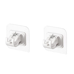 2pcs Adhesive Hanging Pole Holder No Drilling Curtain Rod Holder
