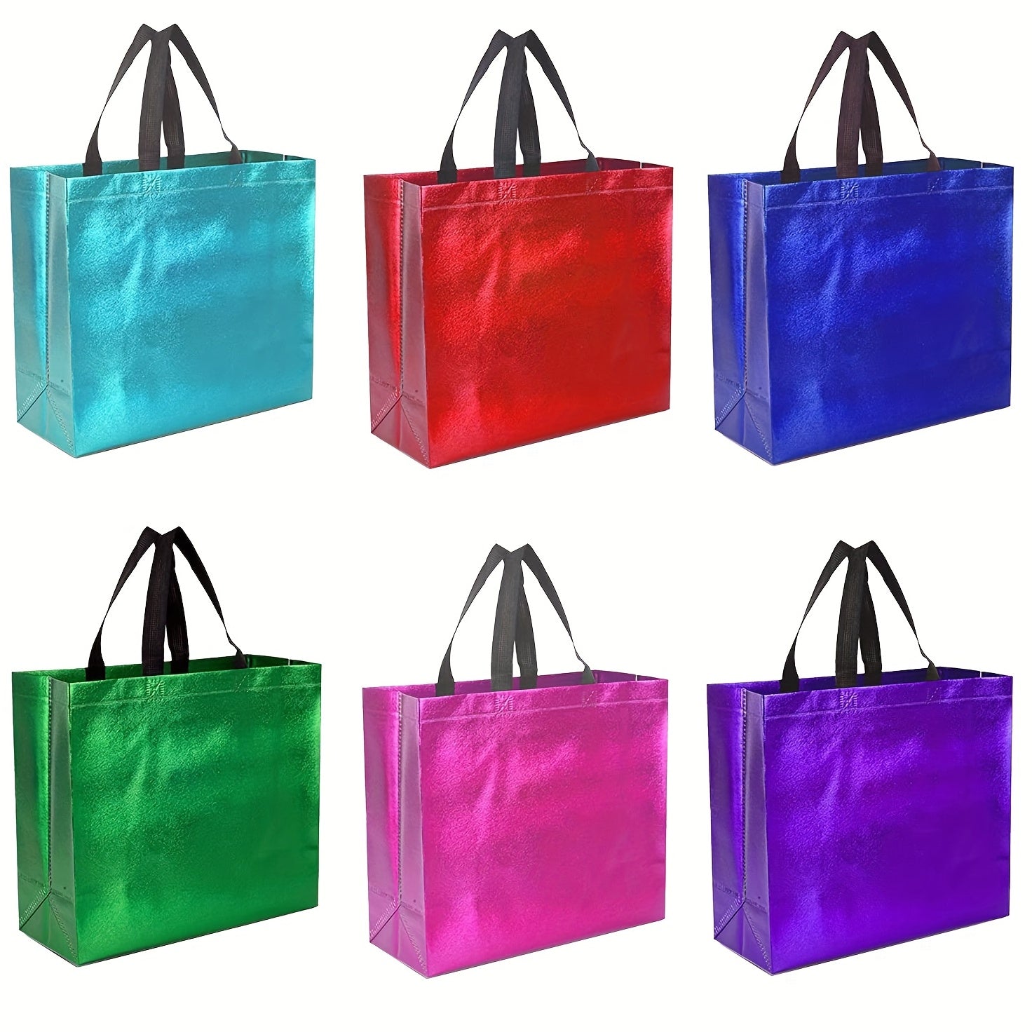 4PCS Large Reusable Glitter Gift Bags for Party Wedding Valentine's Christmas