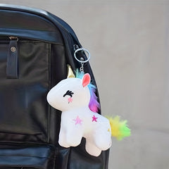 Rainbow Unicorn Doll Plush Toy Key Chain Ornament