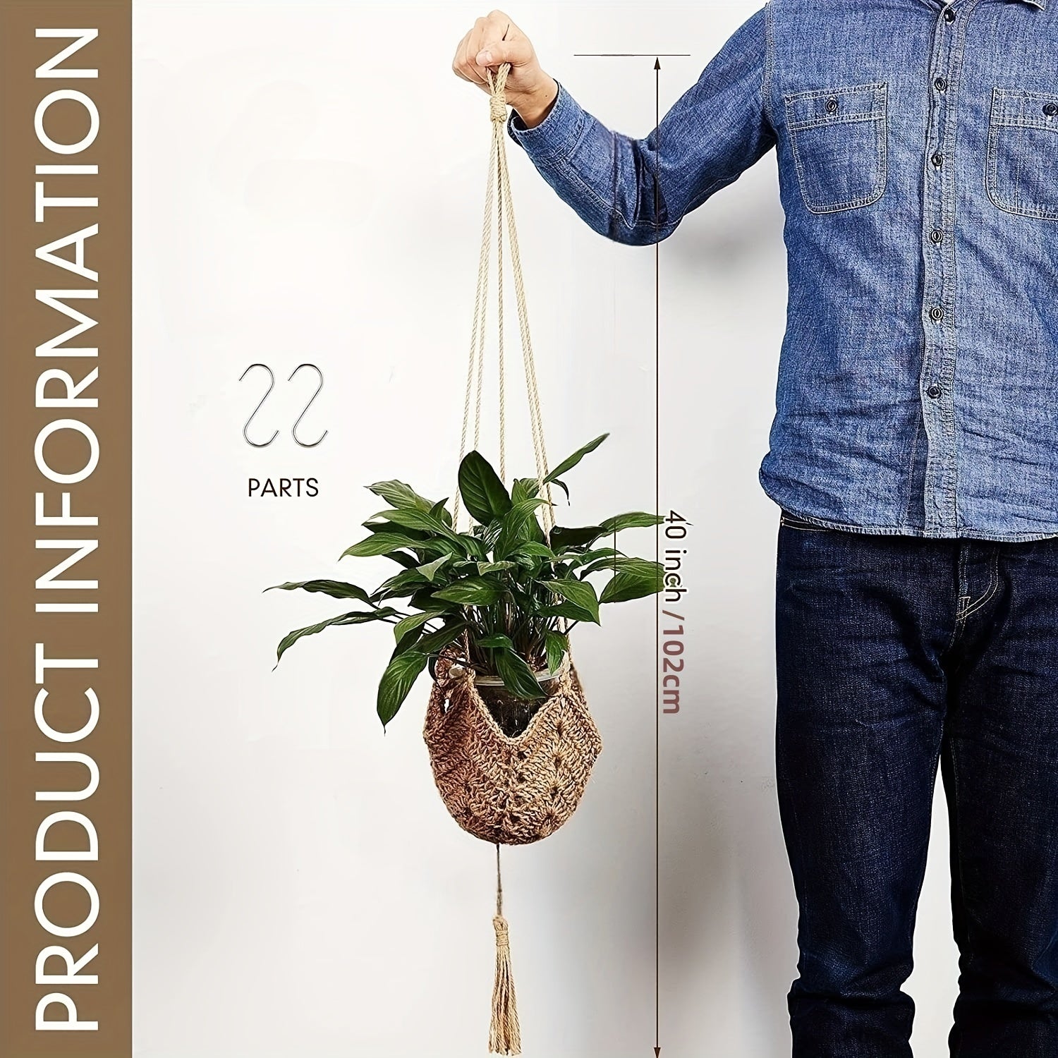 2 Pack Macrame Plant Hangers - Boho Touch for Home Decor