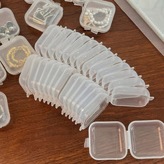 Plastic Mini Jewelry Storage Box Case For Earring Rings Necklace Bracelet