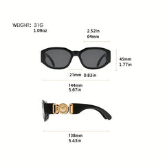 Vintage Polygonal Sunglasses Woman UV Protection Disco Glasses