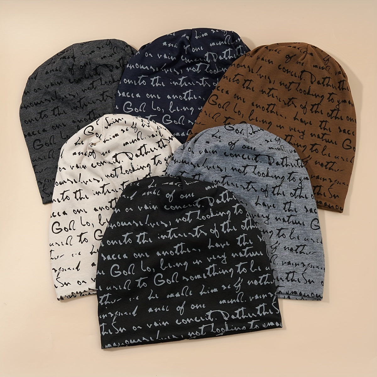Vintage Solid Unisex Thin Turban Cap Elastic Breathable Beanies