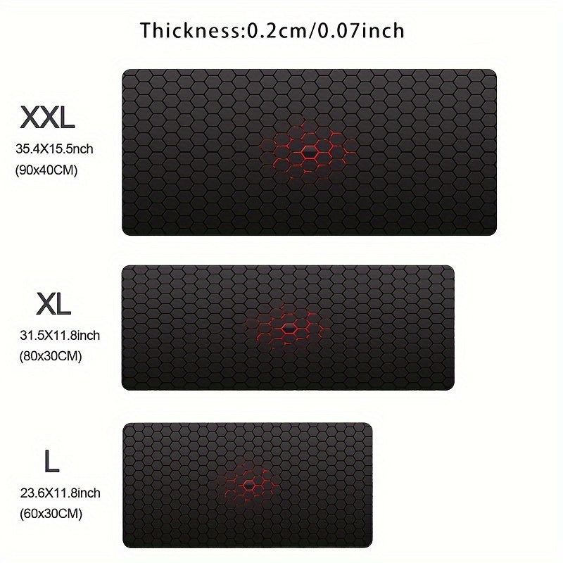 Anime Geometric Large Mouse Pad Non Slip Mousepad Office Laptop Mat