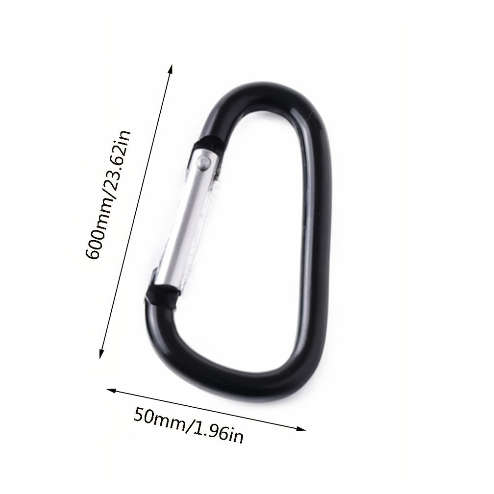 D-Shaped Aluminum Hiking Hooks - Lightweight and Durable Gear