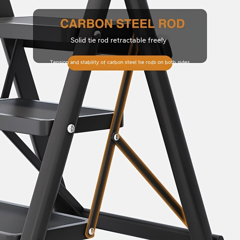 1pc Folding Telescopic Lightweight Two-step Ladder