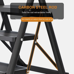 1pc Folding Telescopic Lightweight Two-step Ladder