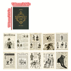 10pcs Retro American Newspaper DIY Decoration Paper Material