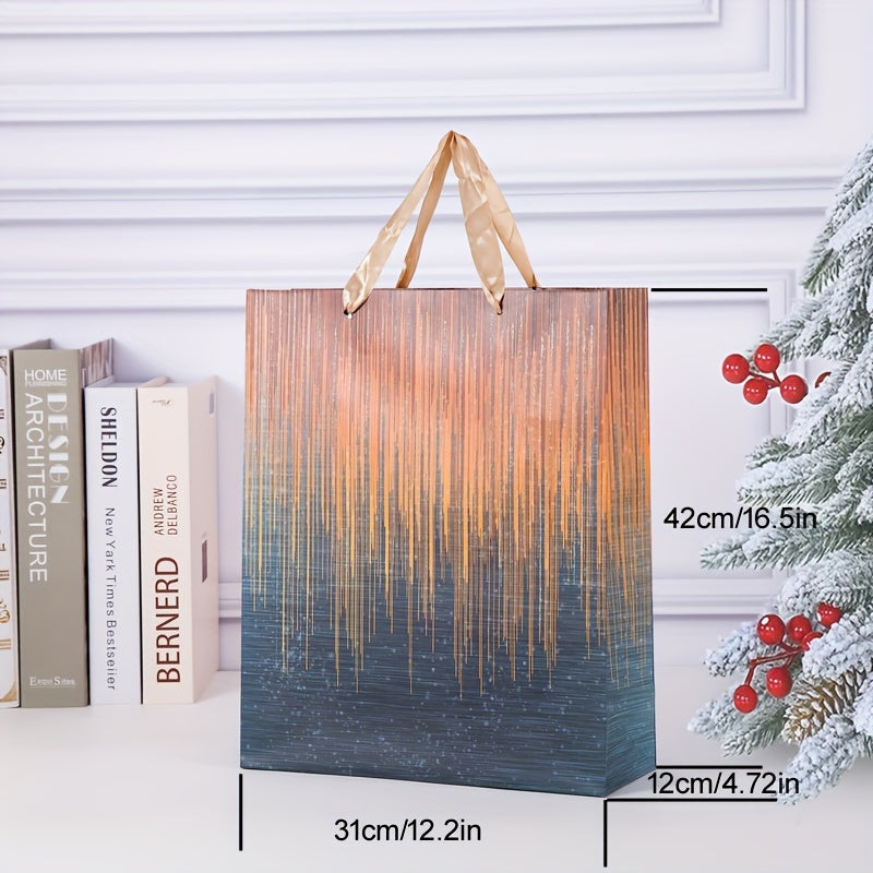 12pcs Vertical Bar Style Craft Gift Bag Large