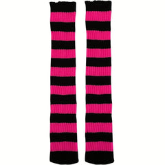 2 Pairs Rib Knit Leg Warmers Lolita Knee High Socks All-match Women's Stockings