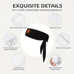 Geometric Pattern Athletic Headband, Polyester & Spandex Blend