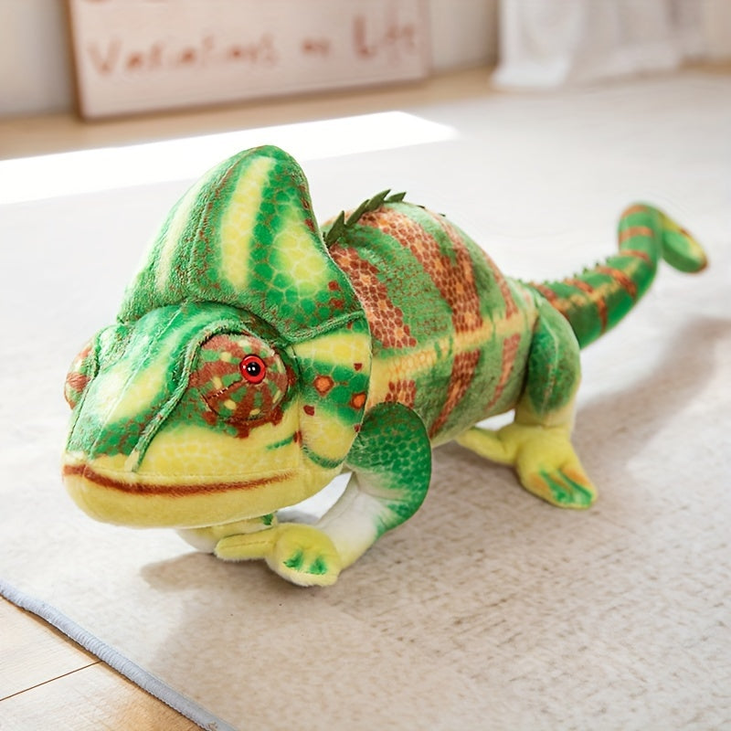 Soft Cuddly Chameleon Plush Toy Realistic Lizard Stuffed Animal