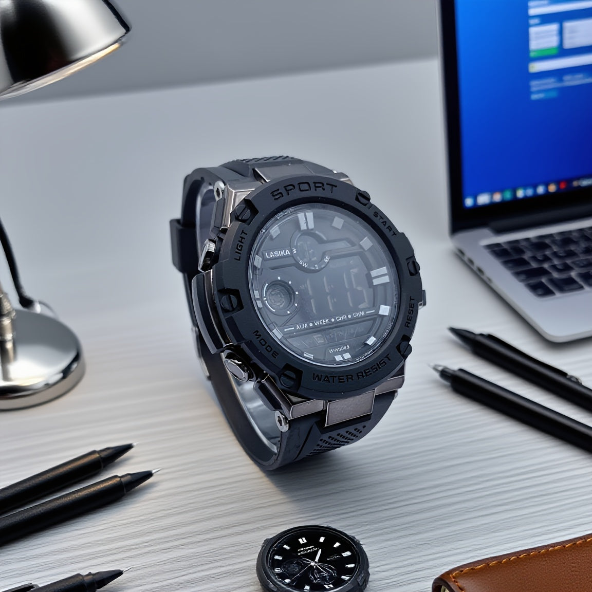 Boys' Timer Alarm Sports Watch Camouflage Design
