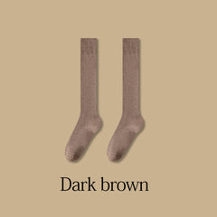 Thick & Warm Calf Socks College Style Knee High Socks Women's Stockings