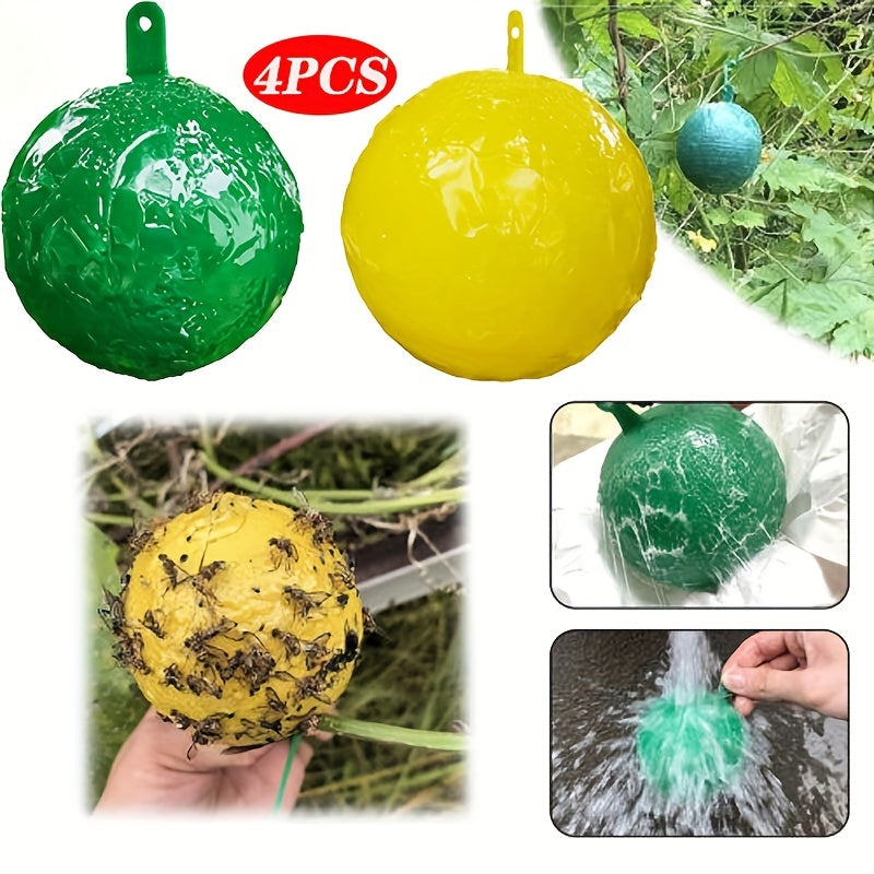 4pcs Sticky Bug Traps - Capturing Fruit Flies Mosquitoes - Indoor/Outdoor
