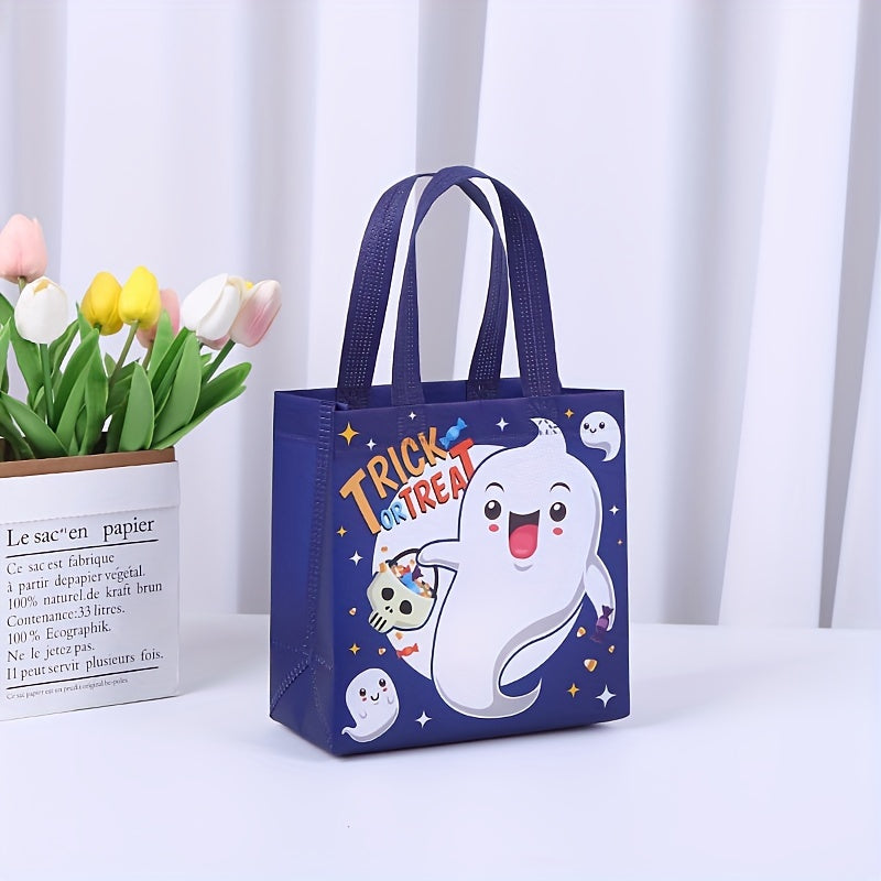 6pcs Mixed Halloween Gift Bags Non-Woven Shopping Bags Packaging Bags Tote Bags