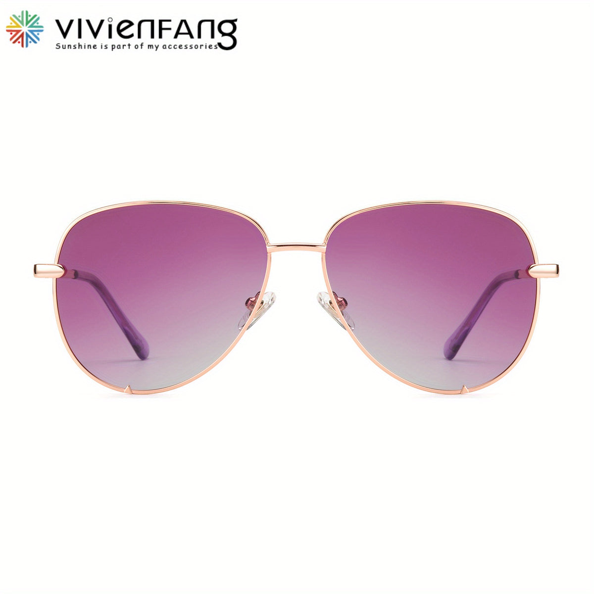 VIVIENFANG Polarized Aviator Sunglasses 61mm UV Protection