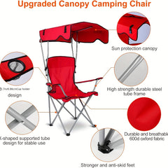 Portable Camping Chair with Sunshade for Adults Perfect for Outdoor Activities