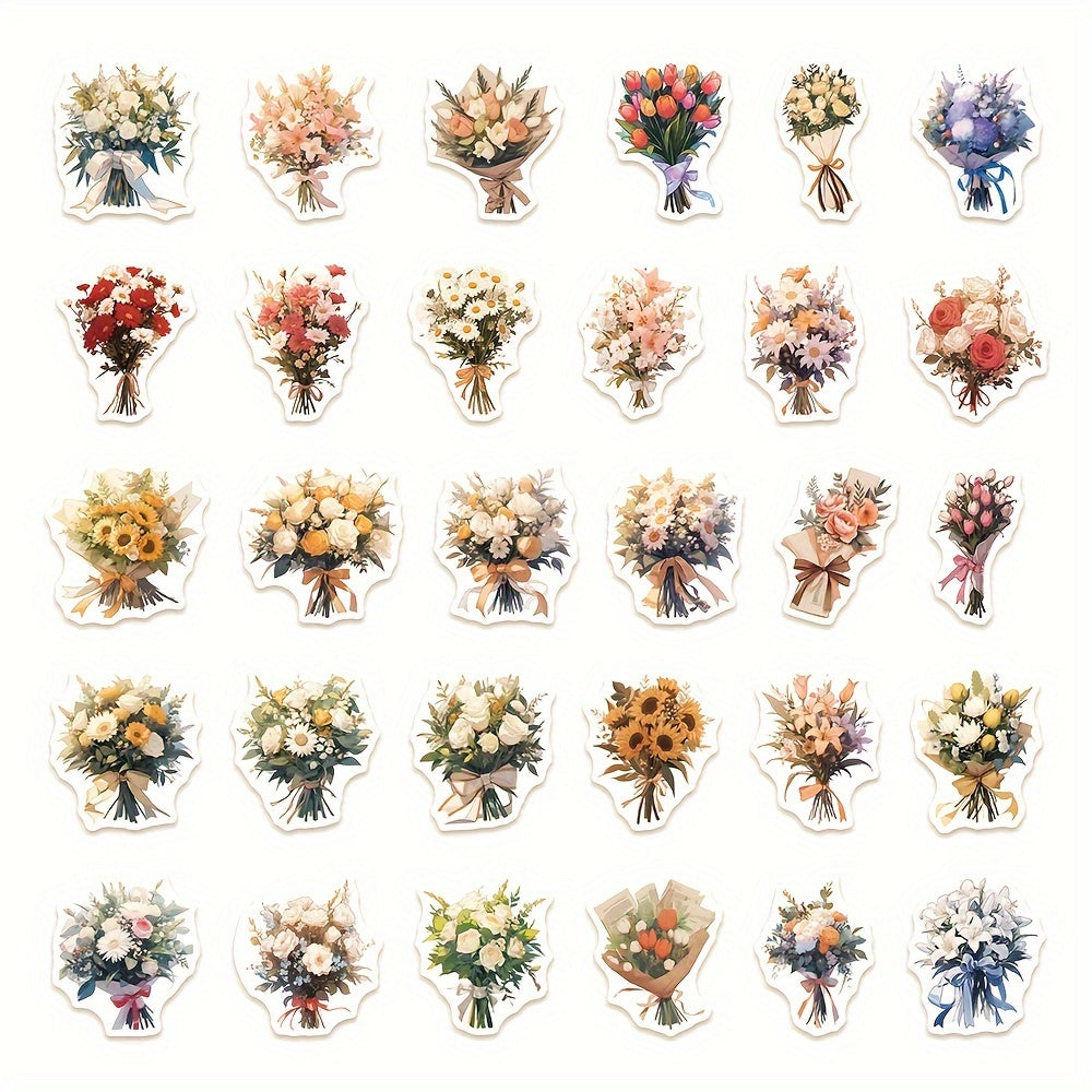 60pcs Confession Bouquet Graffiti Stickers Laptop Water Cup Decor