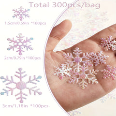 300pcs Snowflake Throwing Confetti Christmas Party Decor