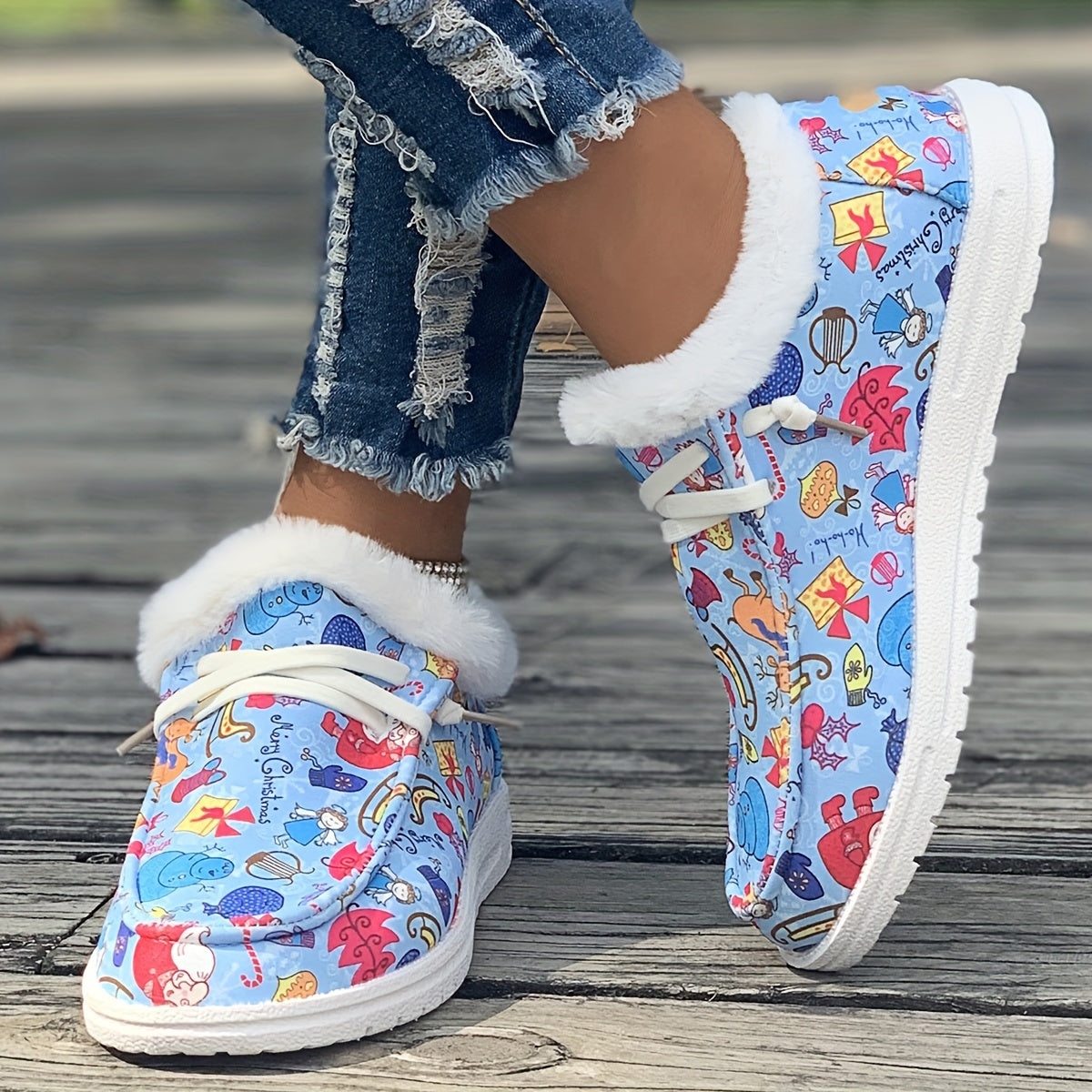 Women's Cartoon Snow Boots Non Slip Warm Winter Shoes