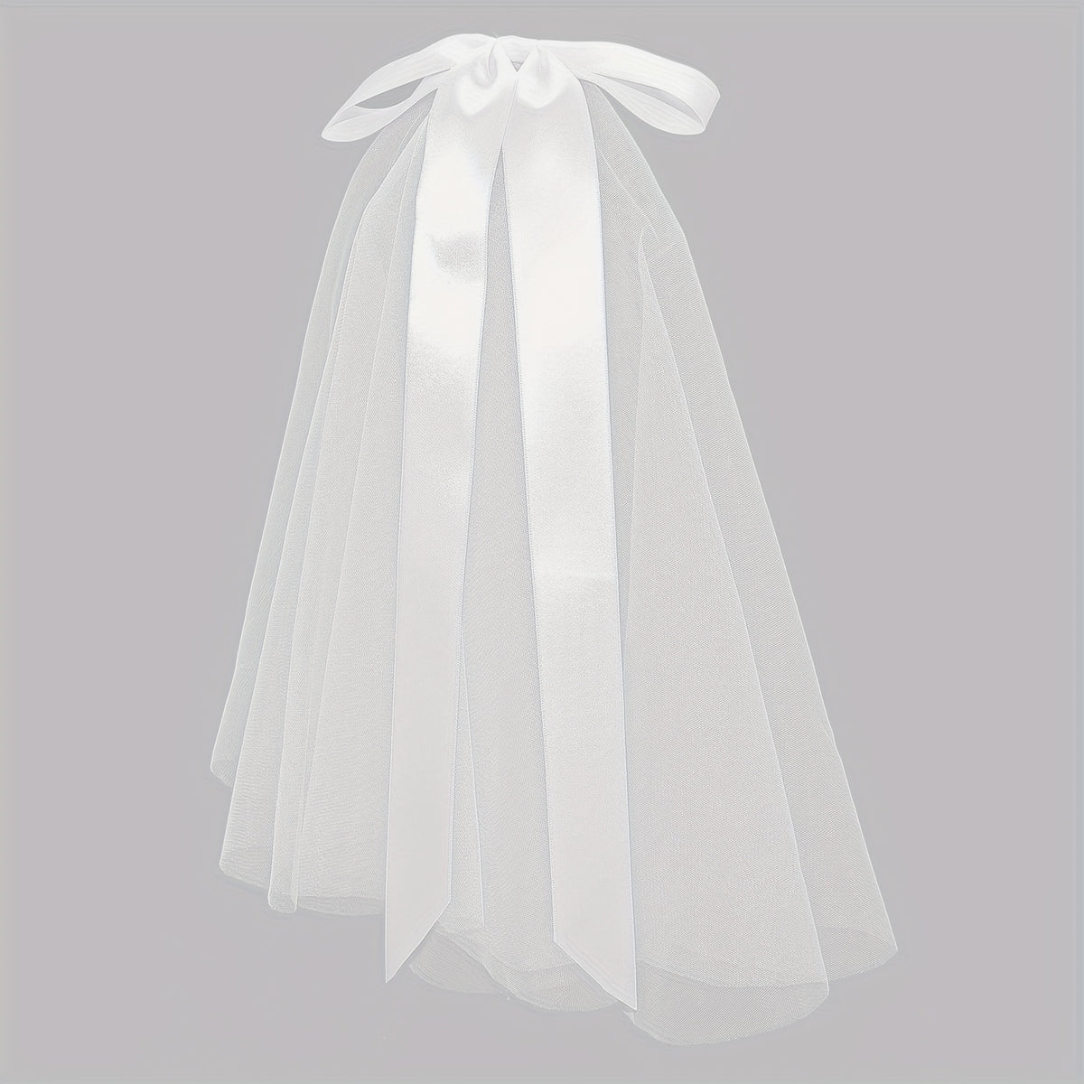 Floral Embroidered Bridal Veil with Long Tail