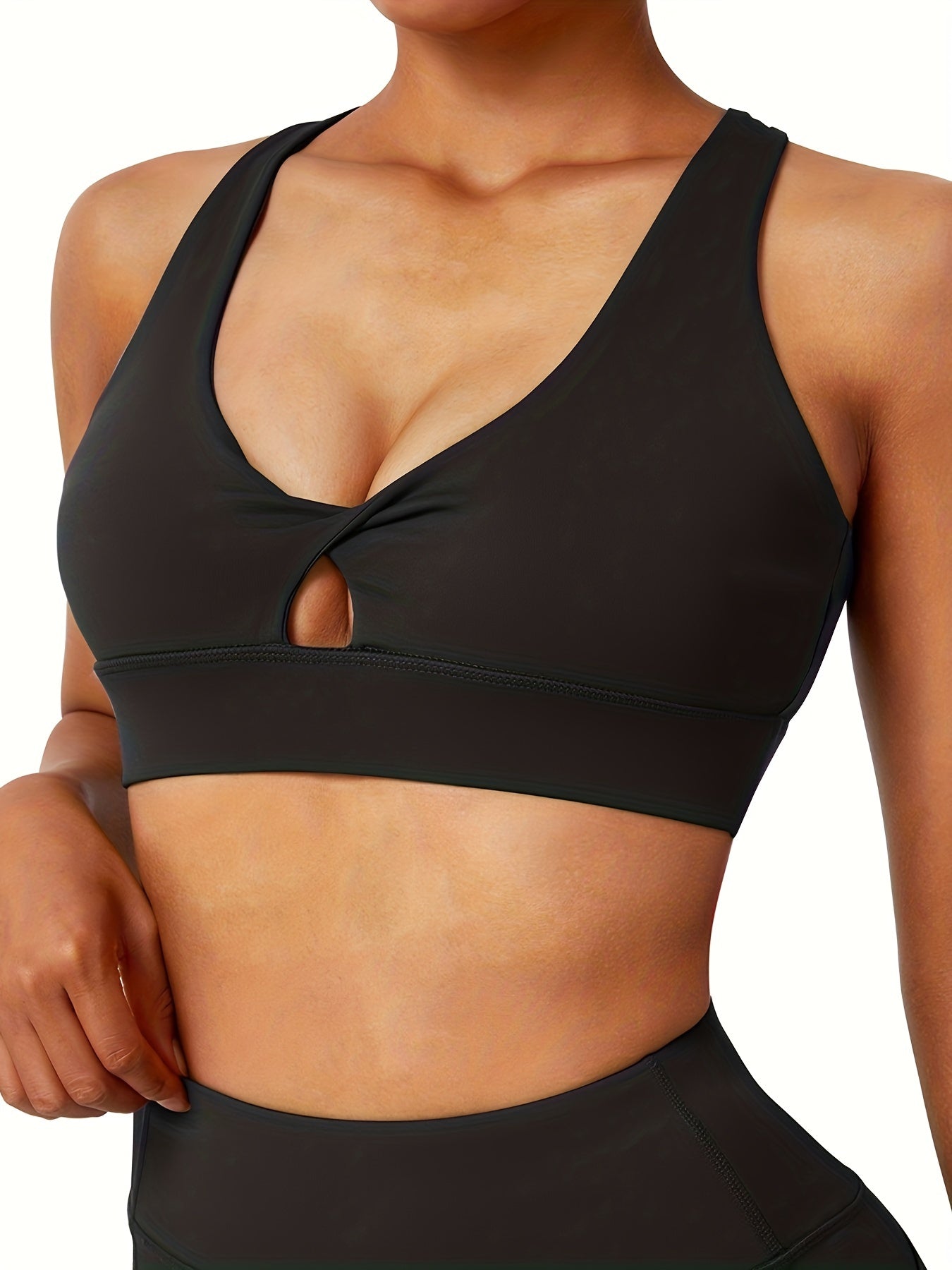 Women's Crisscross Back Sports Bra Medium Support Padded Tank Top