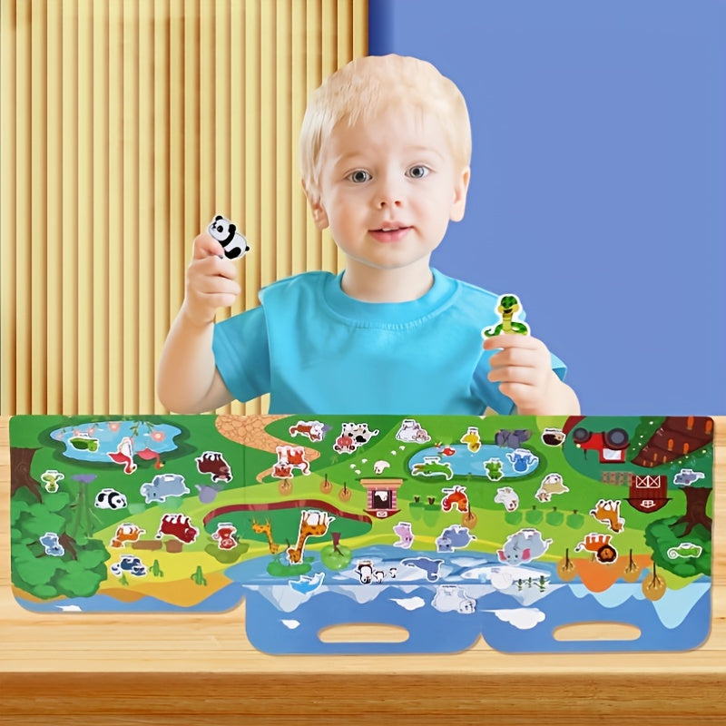 Reusable Sticker Book for Kids Washable Stickers Merry Christmas Gift