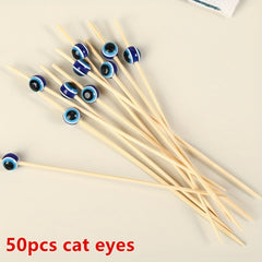 Eye Fancy Sticks Cocktail Sushi Stick Decorative Bamboo Toothpick