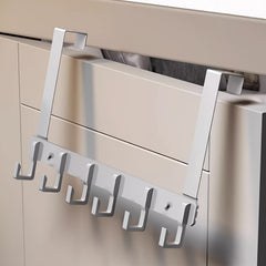 Over the Door Rack Hook Punch Hanger Storage Rack Bag Clothes Key
