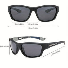 Sun Protection Square Frame Sports Sunglasses Colorful Lens PC Sports Glasses