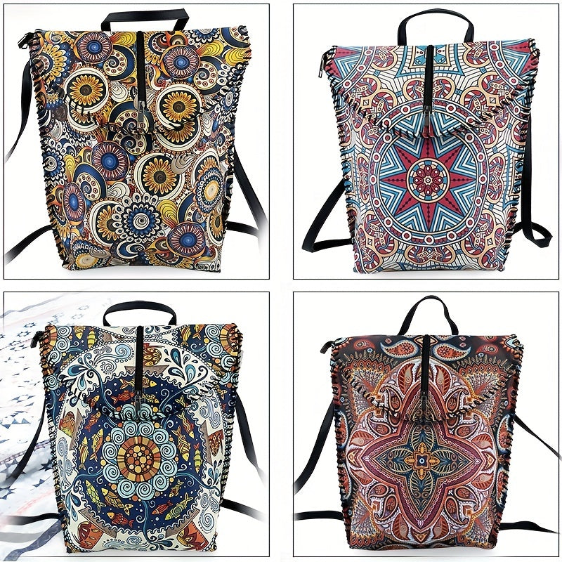 Vintage Ethnic Style Backpack Retro Bohemian Travel Daypack