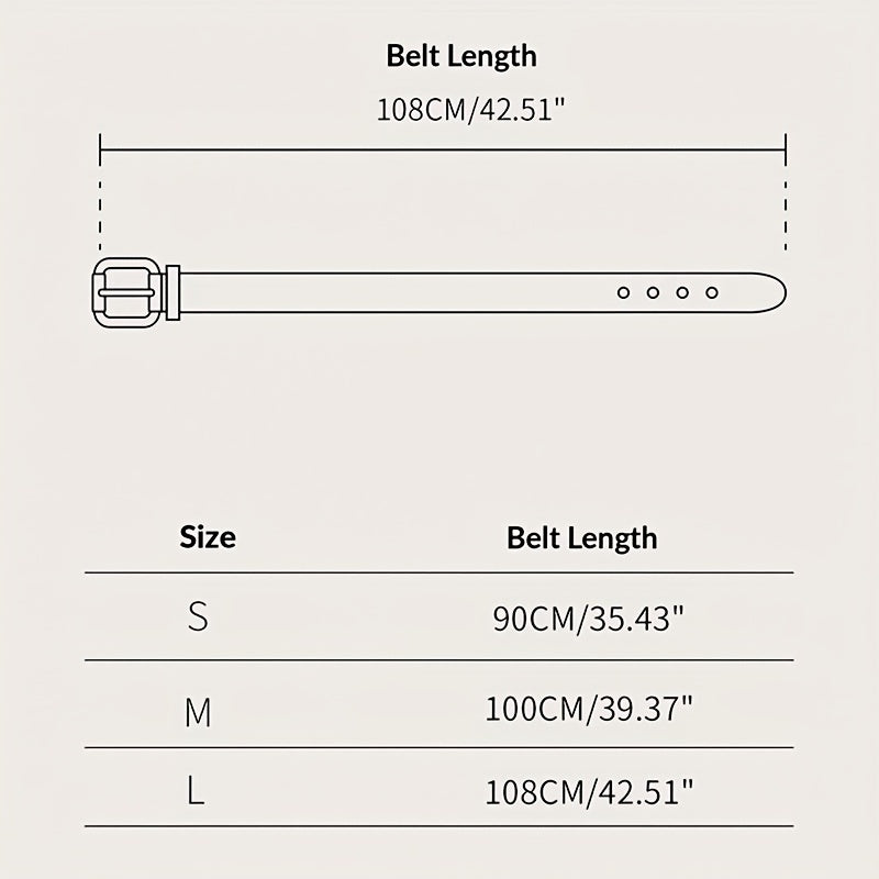 4pcs PU Belt Pin Buckle Casual Jeans Dress Girdle Women